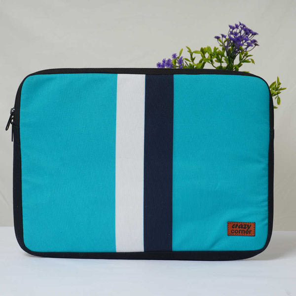 White & Black Stripes Printed Laptop Sleeve/Cover 14 inch
